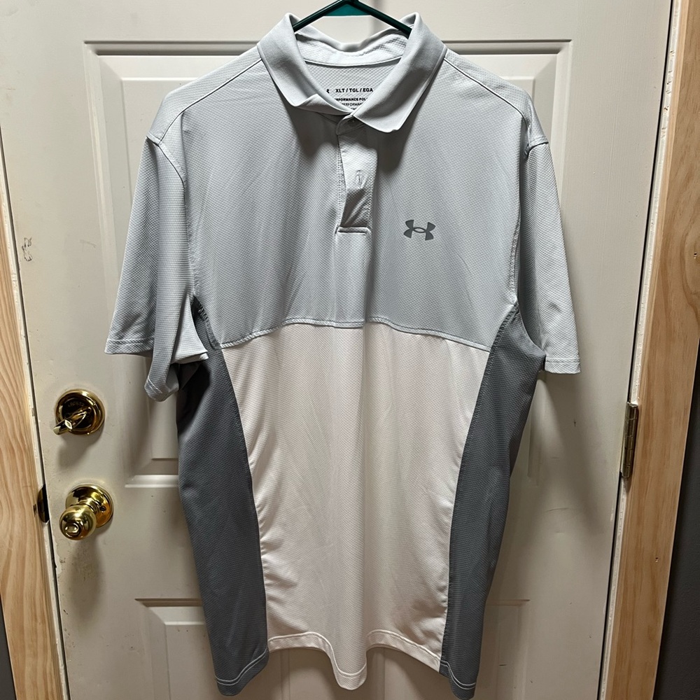 Under Armour Two-Tone Gray Polo Shirt